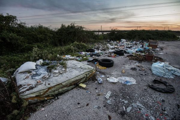 CASERTA, CAMPANIA, ITALY - 2016/09/22: A view of the area called Land of Fires "Terra dei Fuochi", in Caserta, southern Italy, the area is suspected full of illegal dump and toxic refuse. (Photo by Salvatore Laporta/KONTROLAB /LightRocket via Getty Images)