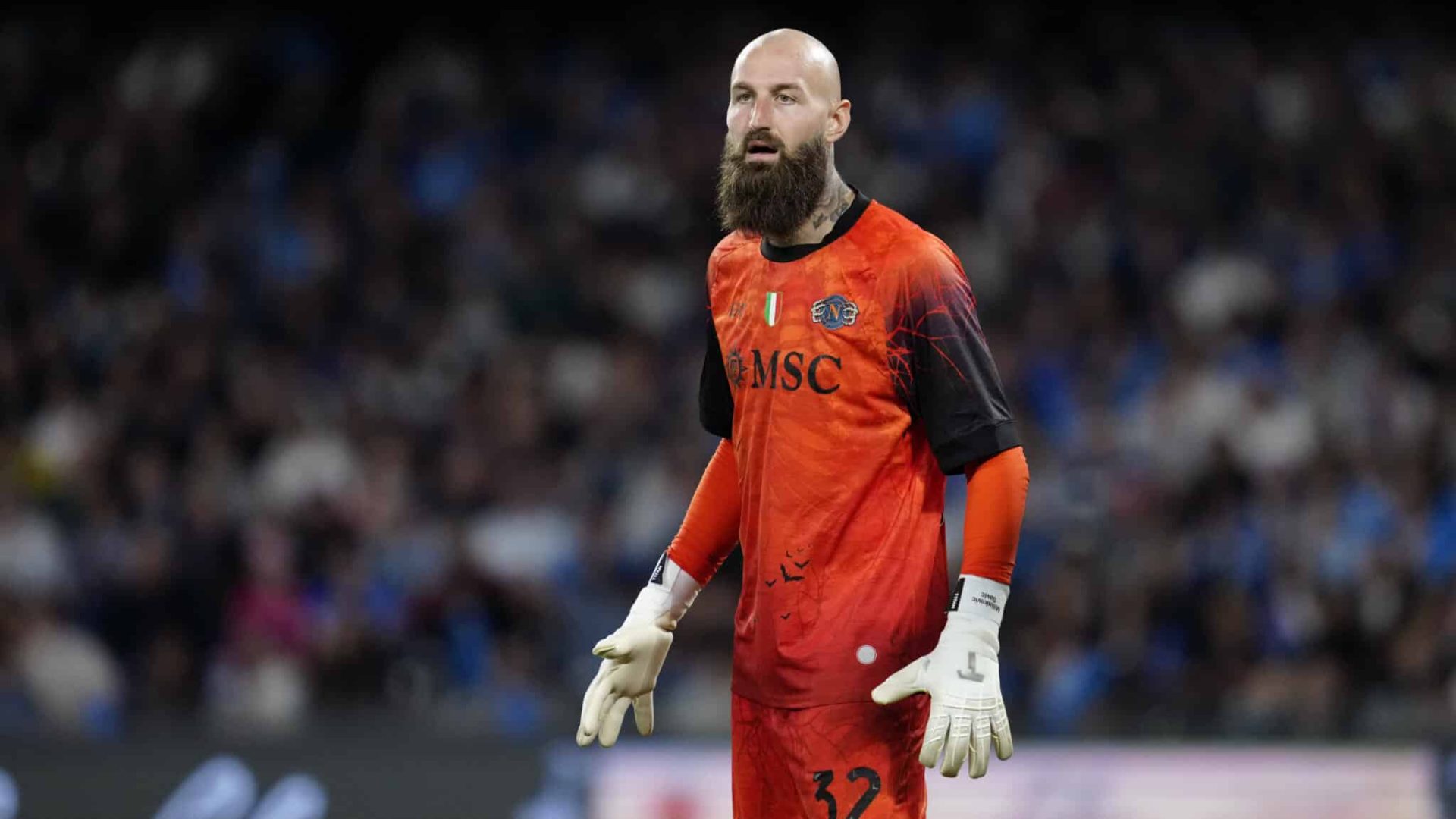 Napoli, Italy - November 1: Vanja Milinkovic Savic of SSC Napoli looks on during the Serie A match between SSC Napoli and Como 1907 at Diego Maradona on November 1, 2025 in Napoli, Italy. (Photo by Matteo Ciambelli/DeFodi Images/DeFodi via Getty Images)