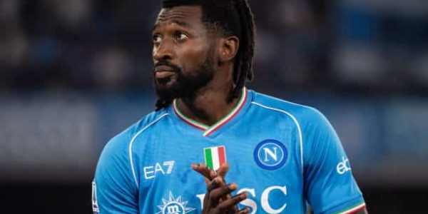 NAPLES, ITALY - AUGUST 27: Andre-Frank Zambo Anguissa of SSC Napoli before the Serie A TIM match between SSC Napoli and US Sassuolo at Stadio Diego Armando Maradona on August 27, 2023 in Naples, Italy. (Photo by Ivan Romano/Getty Images)