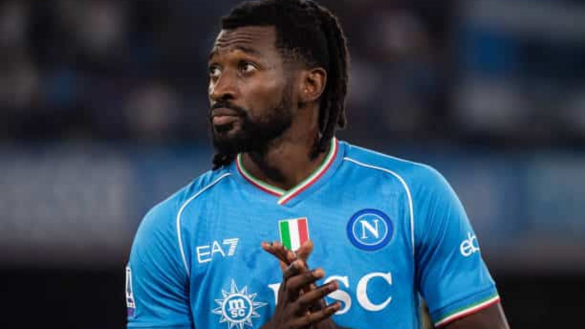 NAPLES, ITALY - AUGUST 27: Andre-Frank Zambo Anguissa of SSC Napoli before the Serie A TIM match between SSC Napoli and US Sassuolo at Stadio Diego Armando Maradona on August 27, 2023 in Naples, Italy. (Photo by Ivan Romano/Getty Images)