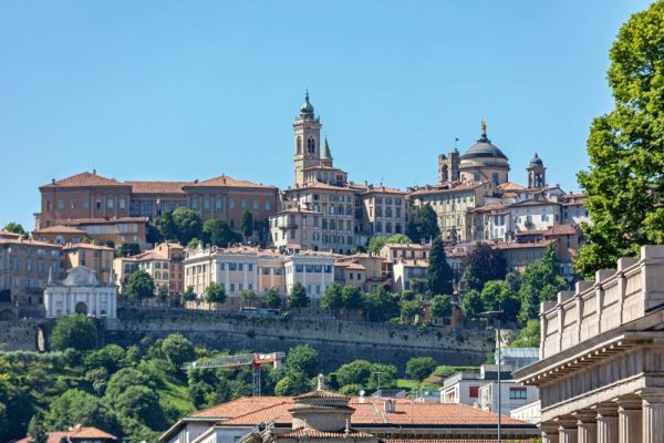 Upper Town at Hill in Bergamo Italy