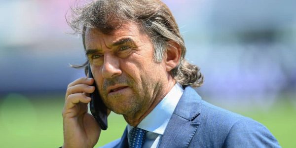 Giovanni Carnevali  (Sassuolo General Director) portrait during the italian soccer Serie A match Bologna FC vs US Sassuolo on May 15, 2022 at the Renato Dall'Ara stadium in Bologna, Italy (Photo by Gianluca Ricci/LiveMedia/NurPhoto via Getty Images)
