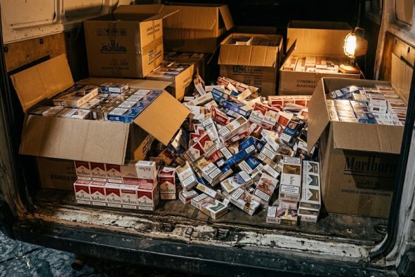 Contrabbando di sigarette tra Napoli e il Foggiano: otto misure cautelari e tre depositi scoperti nel centro di Napoli.