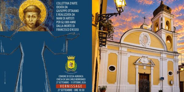 Fratello Universo arriva a Sessa Aurunca dal 27 settembre all’11 ottobre: la mostra per San Francesco nella Chiesa di San Carlo Borromeo.