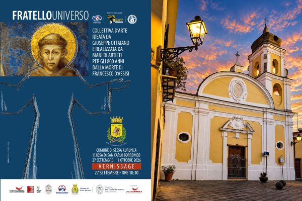 Fratello Universo arriva a Sessa Aurunca dal 27 settembre all’11 ottobre: la mostra per San Francesco nella Chiesa di San Carlo Borromeo.