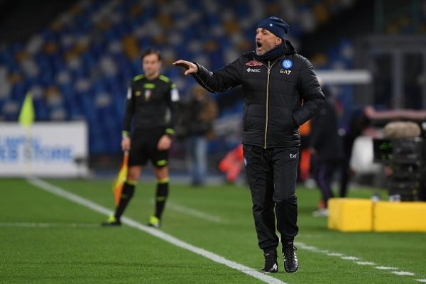 NAPLES, ITALY - JANUARY 13: Luciano Spalletti, Manager of SSC Napoli, looks on during the Coppa Italia match between SSC Napoli and ACF Fiorentina at Stadio Diego Armando Maradona on January 13, 2022 in Naples, Italy. (Photo by Francesco Pecoraro/Getty Images)