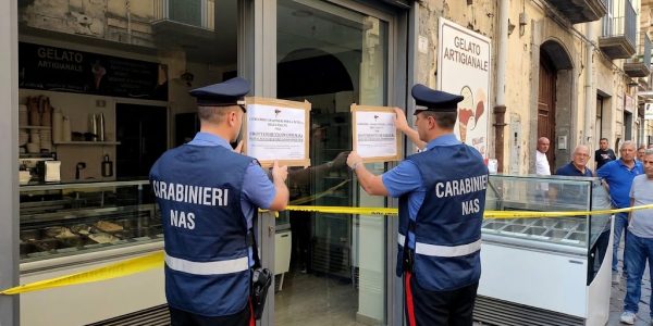 Blitz dei Nas in un laboratorio di gelateria nel Napoletano: trovati muffa, cibo scaduto, ghiaccio e ruggine nei freezer. Scatta la chiusura.