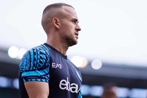 VERONA, ITALY - OCTOBER 21: Stanislav Lobotka of Napoli SSC looks on prior to the Serie A TIM match between Hellas Verona FC and SSC Napoli at Stadio Marcantonio Bentegodi on October 21, 2023 in Verona, Italy. (Photo by Emmanuele Ciancaglini/Ciancaphoto Studio/Getty Images)