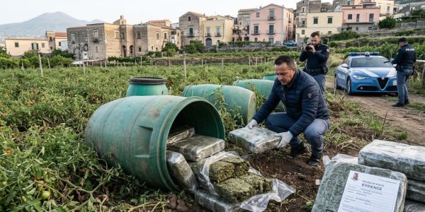 Trovati 74 chili di marijuana a Gragnano, in provincia di Napoli. Ecco cosa sappiamo sul ritrovamento e quali dettagli restano da chiarire.