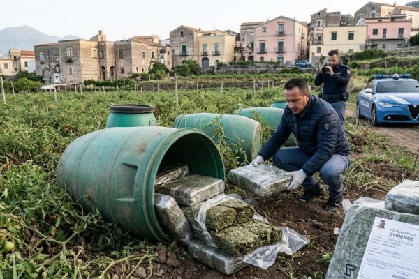 Trovati 74 chili di marijuana a Gragnano, in provincia di Napoli. Ecco cosa sappiamo sul ritrovamento e quali dettagli restano da chiarire.