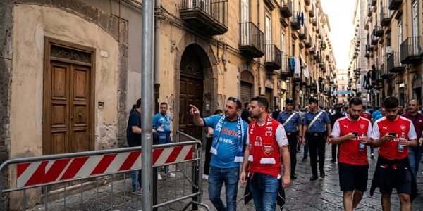 Stop alcolici Napoli-Arsenal: divieto di bevande alcoliche e superalcoliche in alcune zone del centro dalle 12 del 9 settembre alle 2 del 10.
