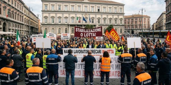 I lavoratori precari di Napoli Servizi scendono in piazza il 15 settembre. FLAICA-CUB e SGB chiedono internalizzazione e salari dignitosi.