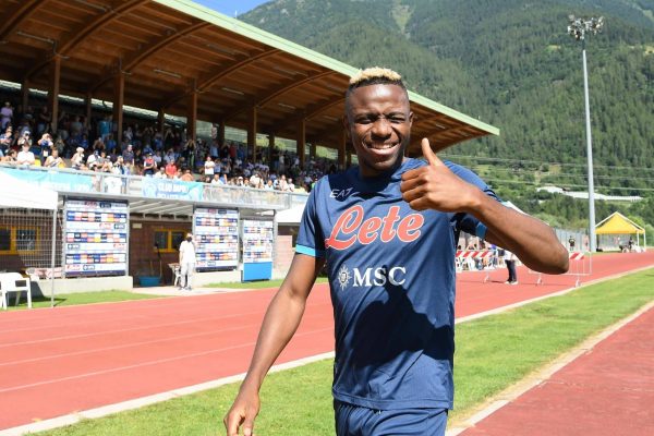 DIMARO, ITALY - JULY 13: Vìctor Osimhen of Napoli during a training session on July 13, 2022 in Dimaro, Italy. (Photo by SSC NAPOLI/SSC NAPOLI via Getty Images)