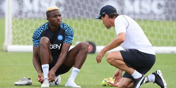 DIMARO, ITALY - JULY 30: Vìctor Osimhen of Napoli during a training session on July 30, 2023 in Dimaro, Italy. (Photo by SSC NAPOLI/SSC NAPOLI via Getty Images)
