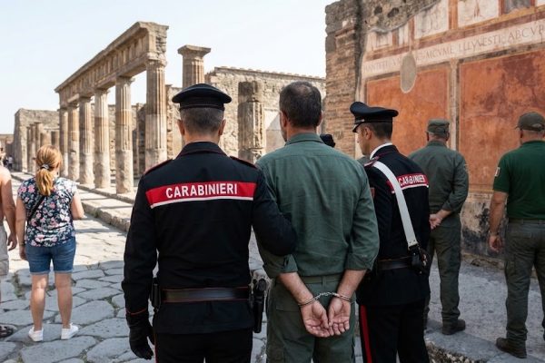 Pompei, arrestato un custode del Parco Archeologico, gravemente indiziato di violenza sessuale aggravata ai danni di un 17enne.