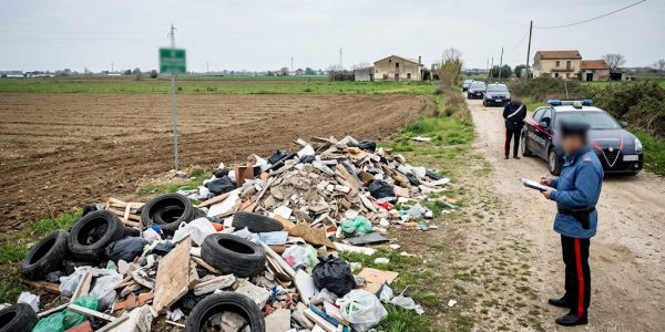 Rifiuti abbandonati a Casaluce in un'area appena bonificata: denunciati due coniugi dopo le indagini sulle immagini delle telecamere.