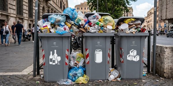 Giugliano sospende la raccolta di carta, cartone, imballaggi e organico per le attività commerciali a causa delle proteste dei trasportatori.