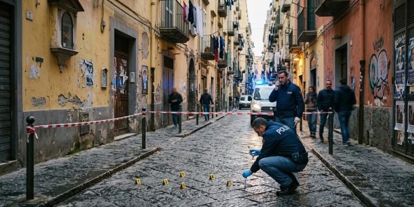Spari nel centro storico di Napoli: i carabinieri trovano sette bossoli in Vicoletto Zuroli. Nessun ferito né danni rilevati.