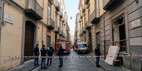 Uomo armato barricato in casa in via Nicotera: sul posto la Polizia Municipale. Strada chiusa e transennata.