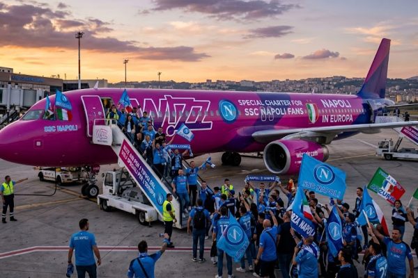 Wizz Air aggiunge voli per i tifosi del Napoli in vista della trasferta contro il Porto: collegamento Roma-Porto il 4 novembre e ritorno il 5.