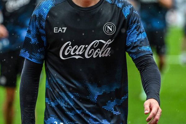DIMARO, ITALY - JULY 12: SSC Napoli Player Alessio Zerbin at the end of morning training session at Dimaro Sport Center, on July 12 2024 in Dimaro, Italy. (Photo by SSC NAPOLI/SSC NAPOLI via Getty Images)