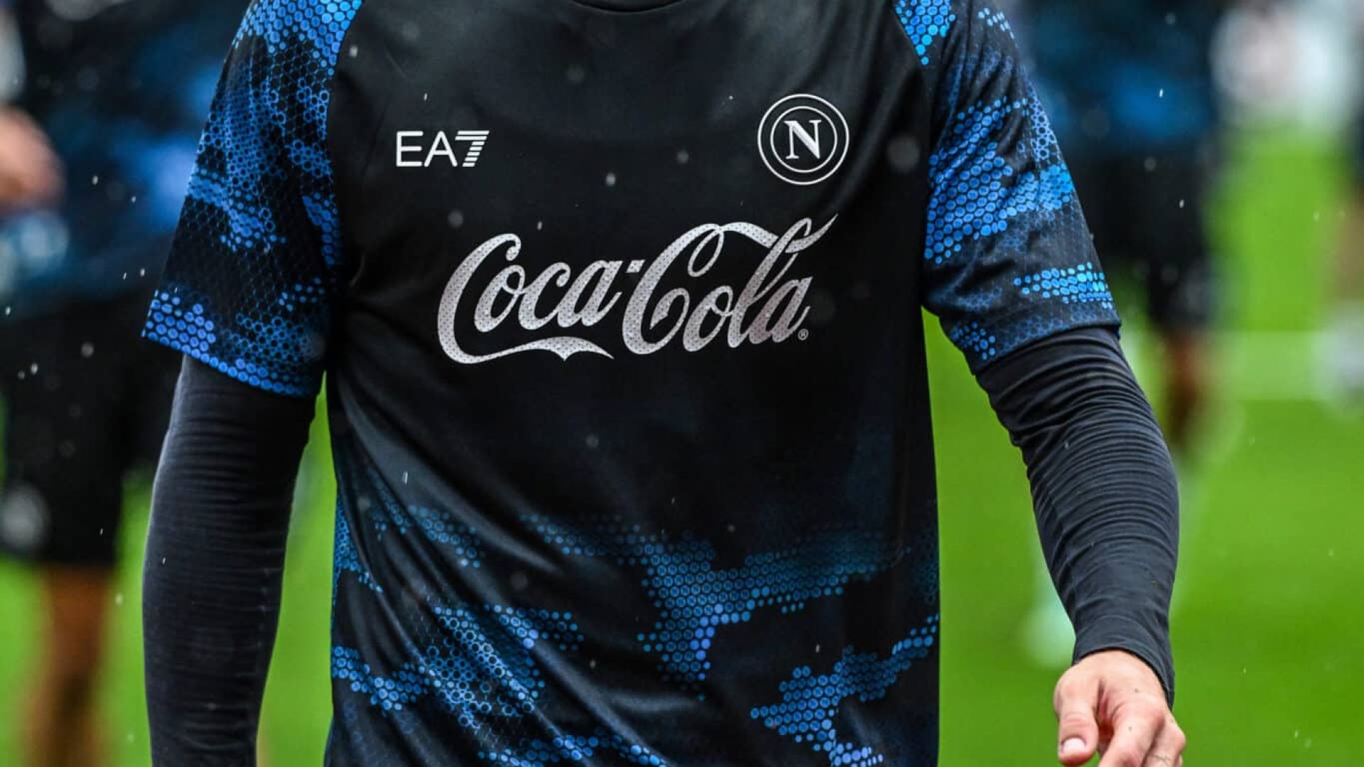 DIMARO, ITALY - JULY 12: SSC Napoli Player Alessio Zerbin at the end of morning training session at Dimaro Sport Center, on July 12 2024 in Dimaro, Italy. (Photo by SSC NAPOLI/SSC NAPOLI via Getty Images)